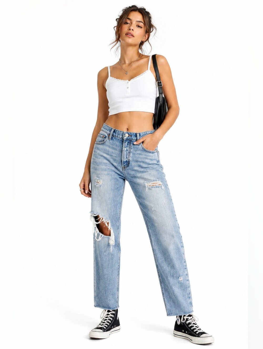 BDG Urban Outfitters Distressed Light Wash Jeans 28 Button Fly Straight Leg